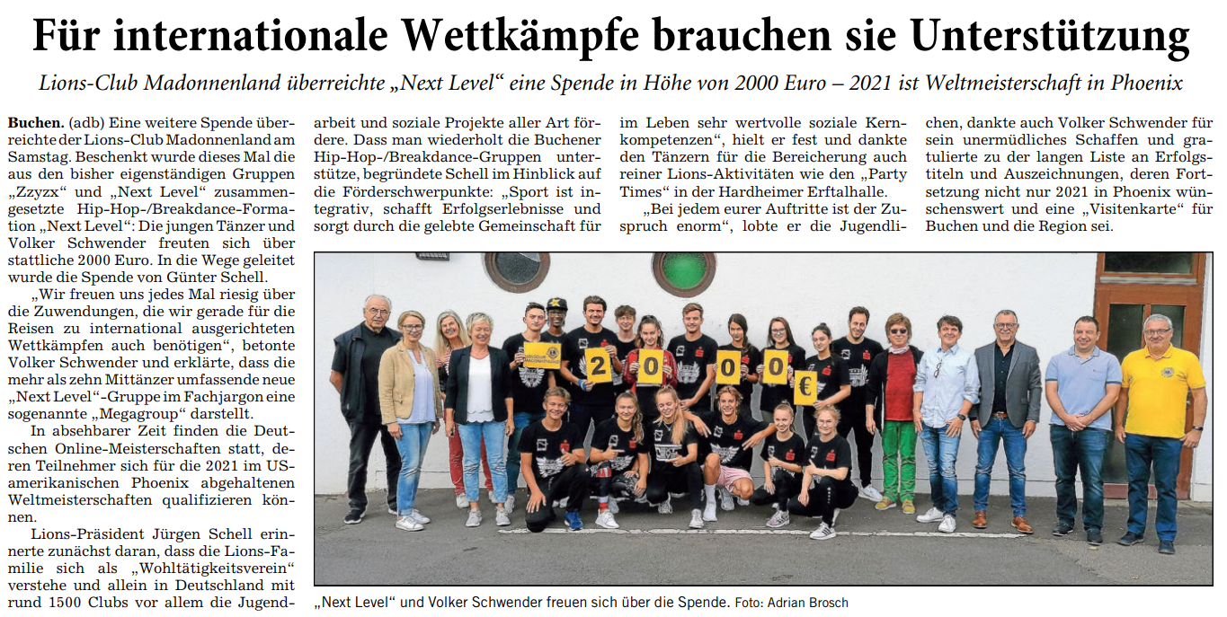 Quelle: Rhein Neckar-Zeitung vom 31.08.2020